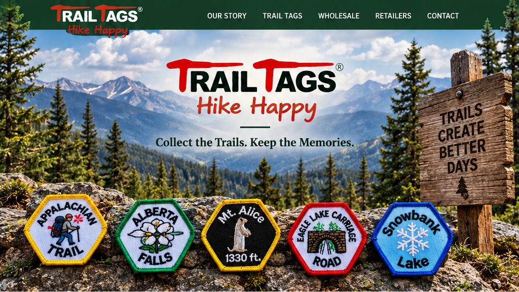 Trail Tags. Hike Happy. Collect the Trails. Keep the Memories.